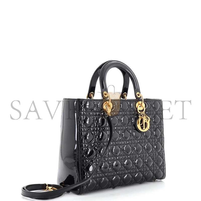 D*or patent cannage large lady D*or black  (32*25*12.1cm)